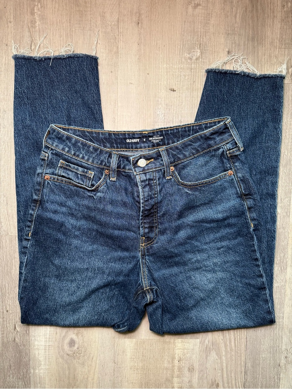 Old Navy Blue Straight-Leg Denim Jeans